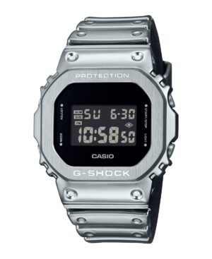 G-Shock Men's Silver-Tone Silicone Watch, 43.2mm