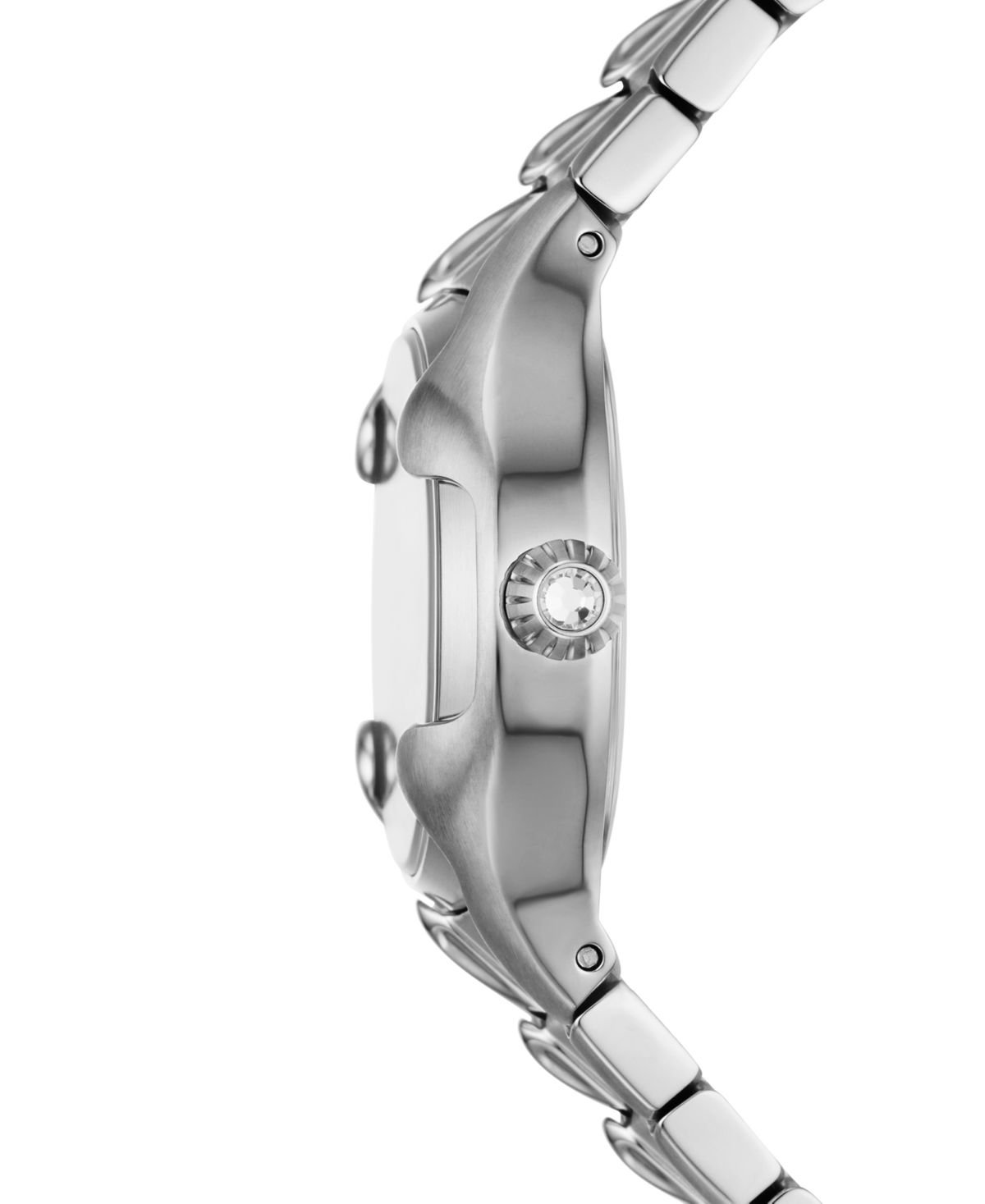 Diesel Women's Vert Three Hand Silver-Tone Stainless Steel Watch 32mm