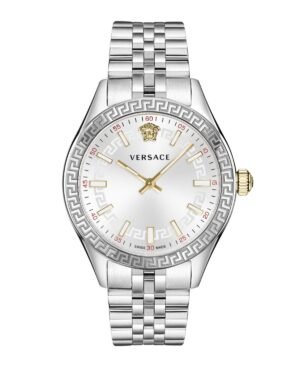 Versace Hellenyium Silver Stainless Steel Bracelet Watch, 36mm