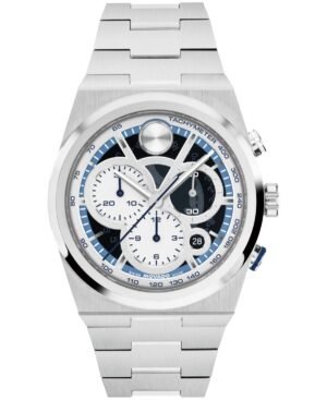 Movado Men's Bold Quest Swiss Quartz Chrono Stainless Steel Watch, 40mm