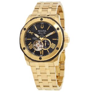 Bulova Marine Star Automatic Black Dial Men's Watch 98A273 - luxury watch
