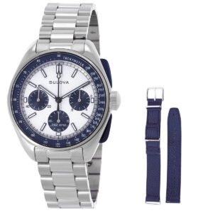 Bulova Lunar Pilot Archive Chronograph Quartz Silver Dial Men's Watch 98K112 - luxury watch