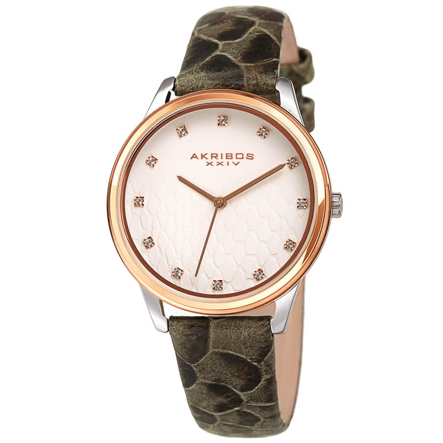 Akribos XXIV Quartz Grey Dial Ladies Watch AK1115TTR