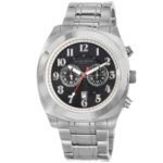 Akribos Black Dial Chronograph Stainless Steel Men's Watch AK624SS