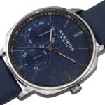 Akribos XXIV Quartz Blue Dial Blue Leather Men's Watch AK1022BU