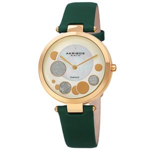 Akribos XXIV Quartz Diamond White Dial Ladies Watch AK1069GN