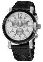 Akribos Chronograph Black Leather Men's Watch AK571BK - luxury watch