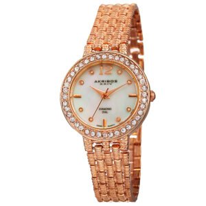 Mother of Pearl Dial Rose Gold-tone Alloy Ladies Watch AK757RG - luxury watch