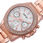 August Steiner White Dial Rose Gold-tone Ladies Watch AS8100RG