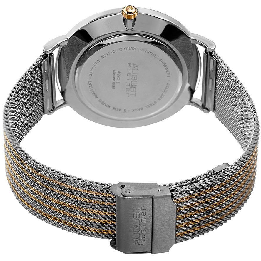 August Steiner Blue Sandstone Dial Two-tone Men's Watch AS8218TTG - Image 2