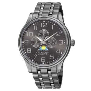 August Steiner Quartz Grey Dial Men's Watch AS8174BK
