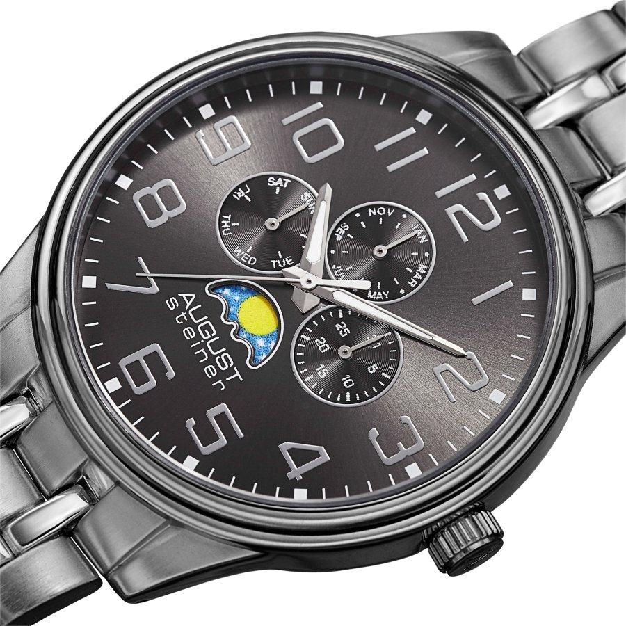 August Steiner Quartz Grey Dial Men's Watch AS8174BK - Image 2