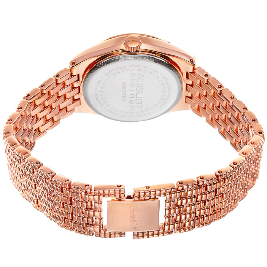 August Steiner Quartz Crystal Rose Dial Ladies Watch AS8177RG - Image 2