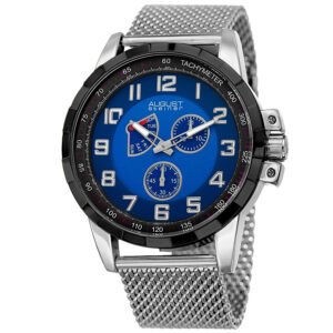 August Steiner Quartz Blue Dial Stainless Steel Mesh  Men's Watch AS8202SSBU