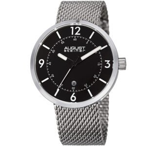 August Steiner Black Dial Men's Watch AS8204SSB
