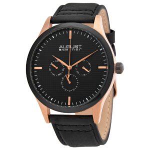 August Steiner Quartz Black Dial Men's Watch AS8243RGBK
