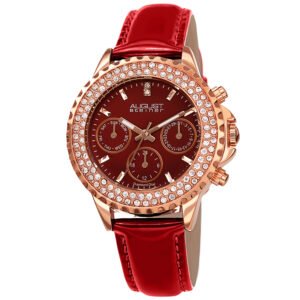 August Steiner Quartz Diamond Red Dial Ladies Watch AS8267RD