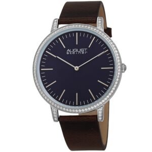 August Steiner Quartz Crystal Blue Dial Men's Watch AS8273BRBU