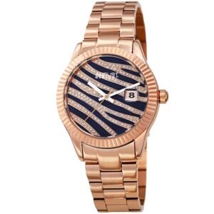 August Steiner Blue & Gold Zebra Pattern Dial Ladies Watch AS8276RGBU
