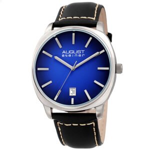 Blue Dial Black Leather Men's Watch AS8245BUBK - luxury watch