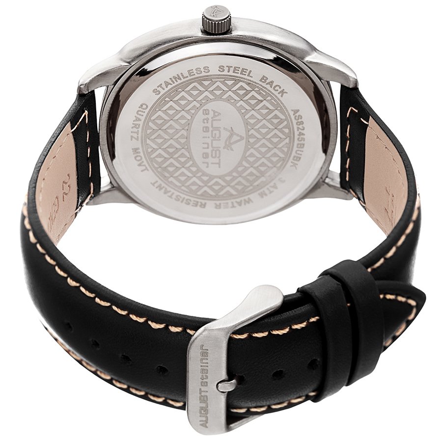 Blue Dial Black Leather Men's Watch AS8245BUBK - luxury watch