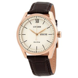 Citizen Eco-Drive Classic Ivory Dial Men's Watch AW0082-01A - luxury watch