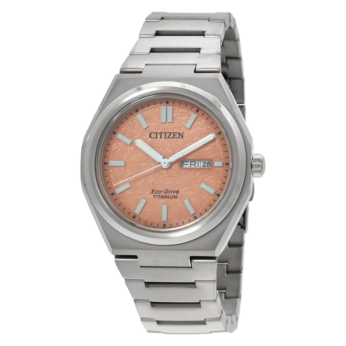 Citizen Zenshin Three-hand Orange Dial Men's Watch AW0130-85Z - luxury watch