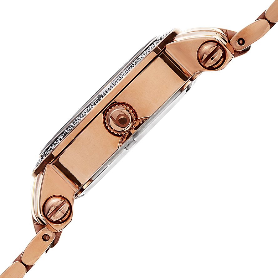 Burgi Rose Gold-tone Stainless Steel Diamond Bezel Ladies Watch BUR091RG - Image 3
