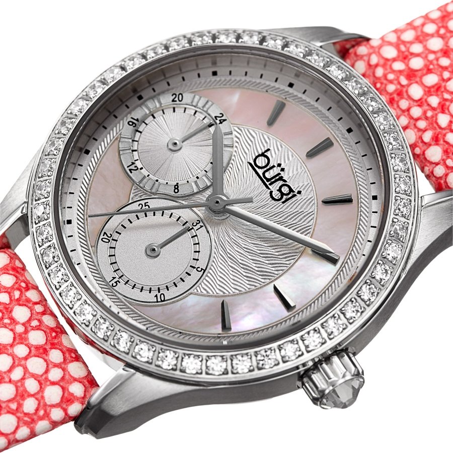 Burgi Quartz Mother of Pearl Dial Ladies Watch BUR160PK
