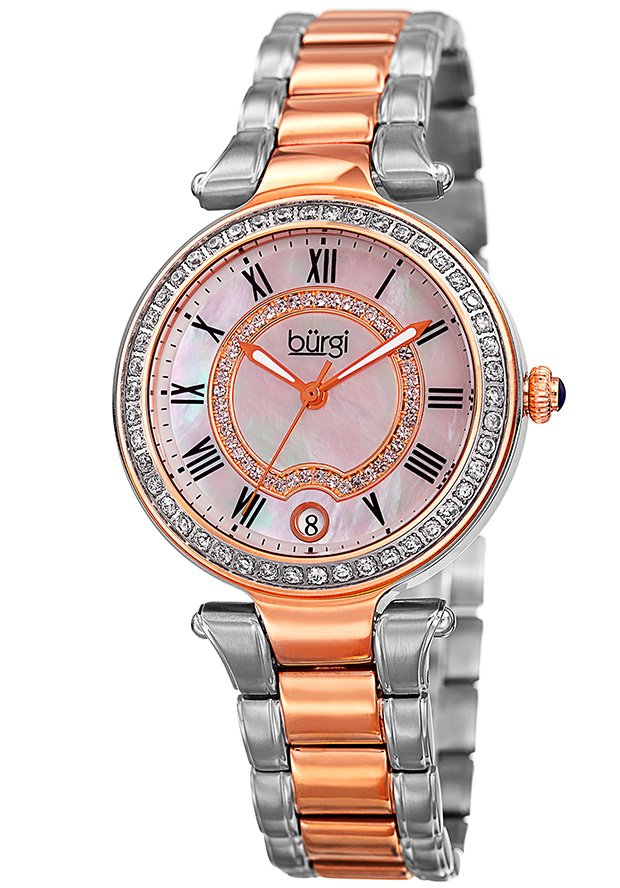 Burgi Mother of Pearl Dial Two-tone Ladies Watch BUR165TTR - Image 4