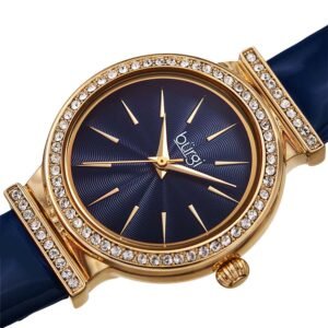 Burgi Blue Dial Blue Leather Ladies Watch BUR230BU