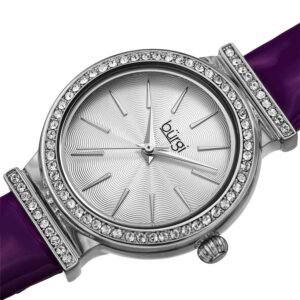 Burgi Swarovski Crystals Quartz Silver Dial Ladies Watch BUR230PU