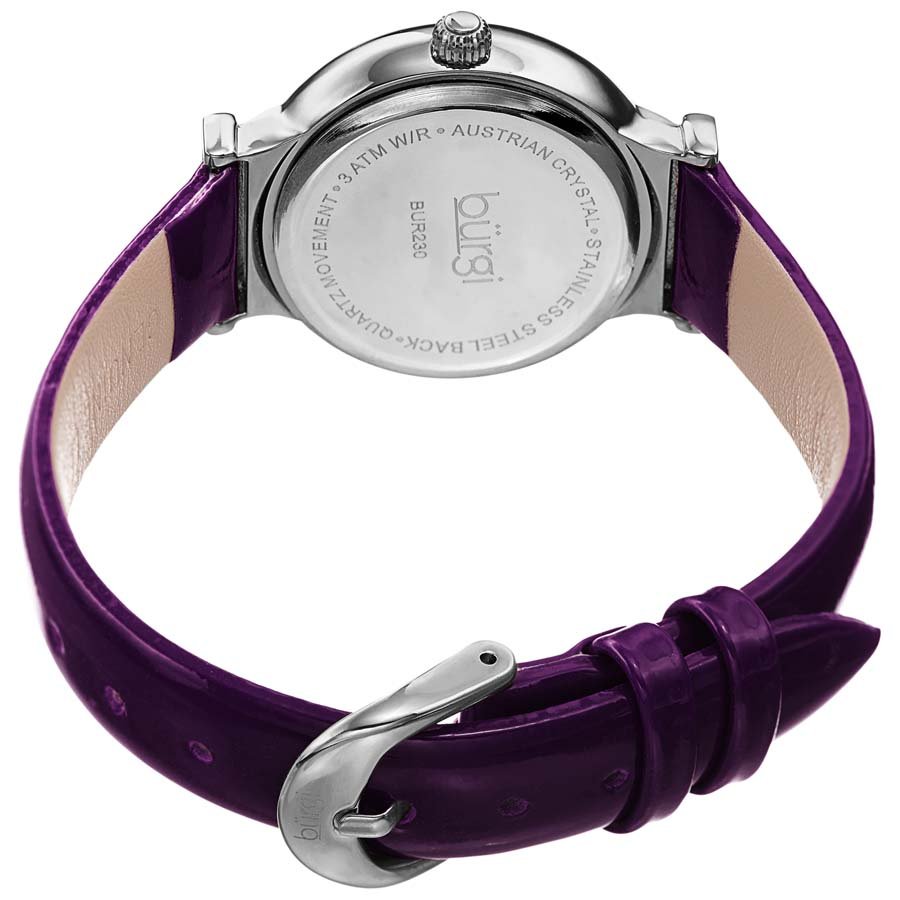 Burgi Swarovski Crystals Quartz Silver Dial Ladies Watch BUR230PU - Image 3