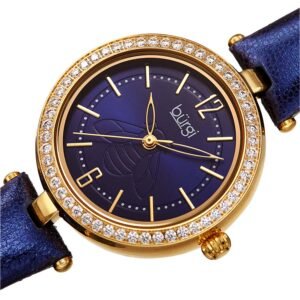 Burgi Crystal Blue Dial Ladies Watch BUR235BU