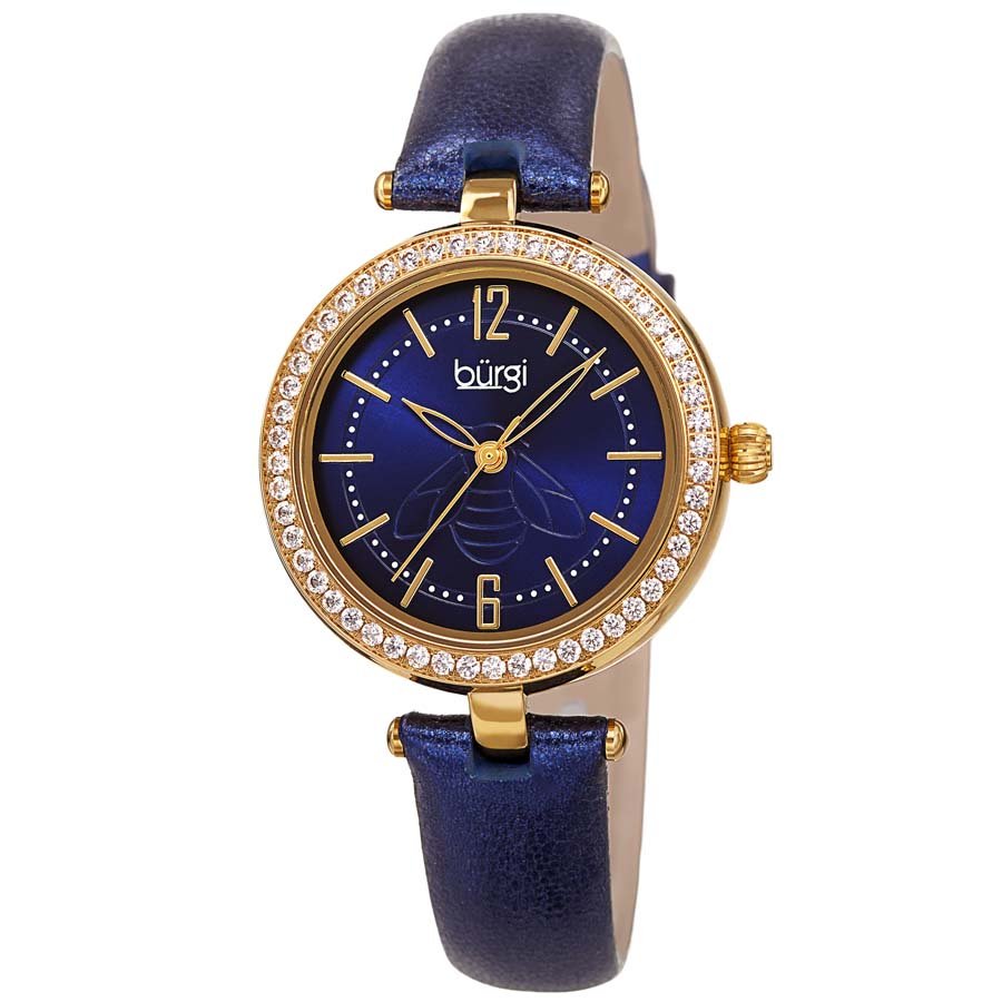 Burgi Crystal Blue Dial Ladies Watch BUR235BU - Image 4