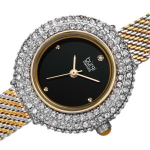 Burgi Diamond Crystal Black Dial Ladies Watch BUR236TTG