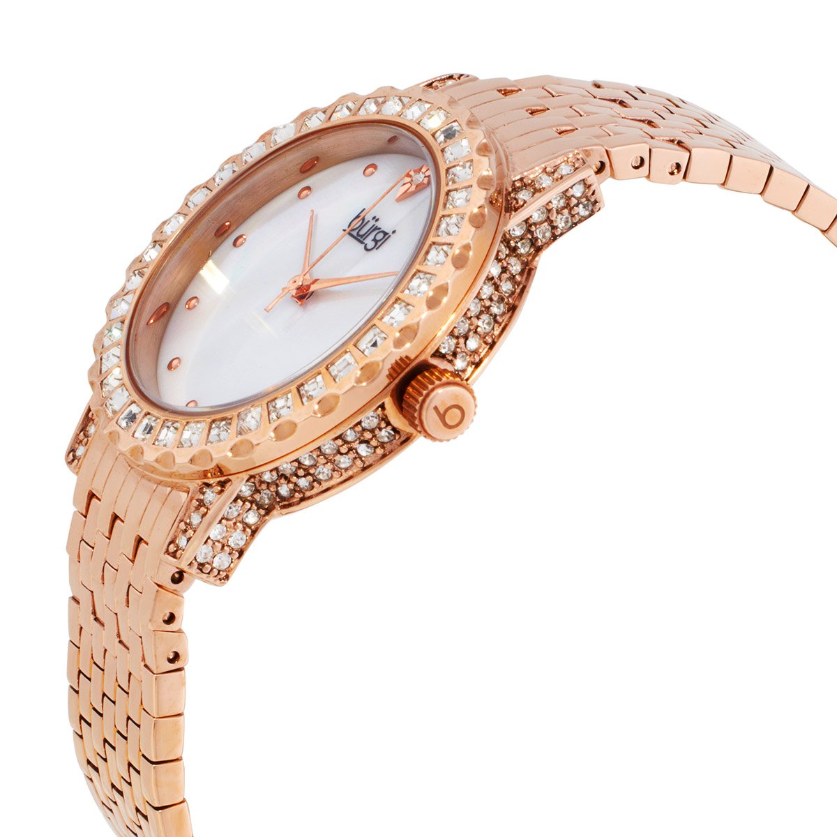 Burgi Quartz White Dial Ladies Watch BUR176RG - Image 2