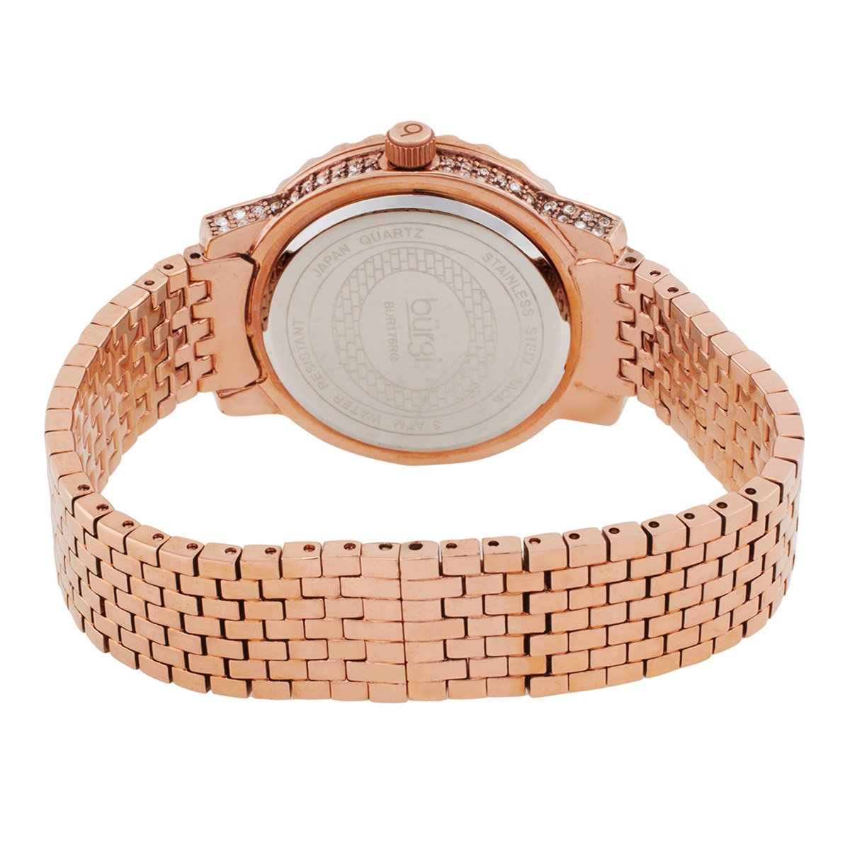 Burgi Quartz White Dial Ladies Watch BUR176RG - Image 3