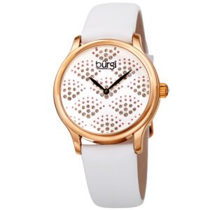 Burgi Pebble Style Quartz White Dial Ladies Watch BUR238WTR
