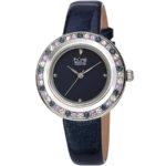 Burgi Quartz Diamond Blue Dial Blue Polyurethane Ladies Watch BUR265BU