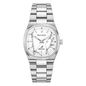 Bulova Super Seville Magnesite Quartz White Dial Men's Watch 96A344