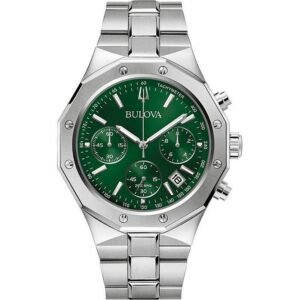 Bulova Precisionist Chronograph Quartz Green Dial Men's Watch 96B409
