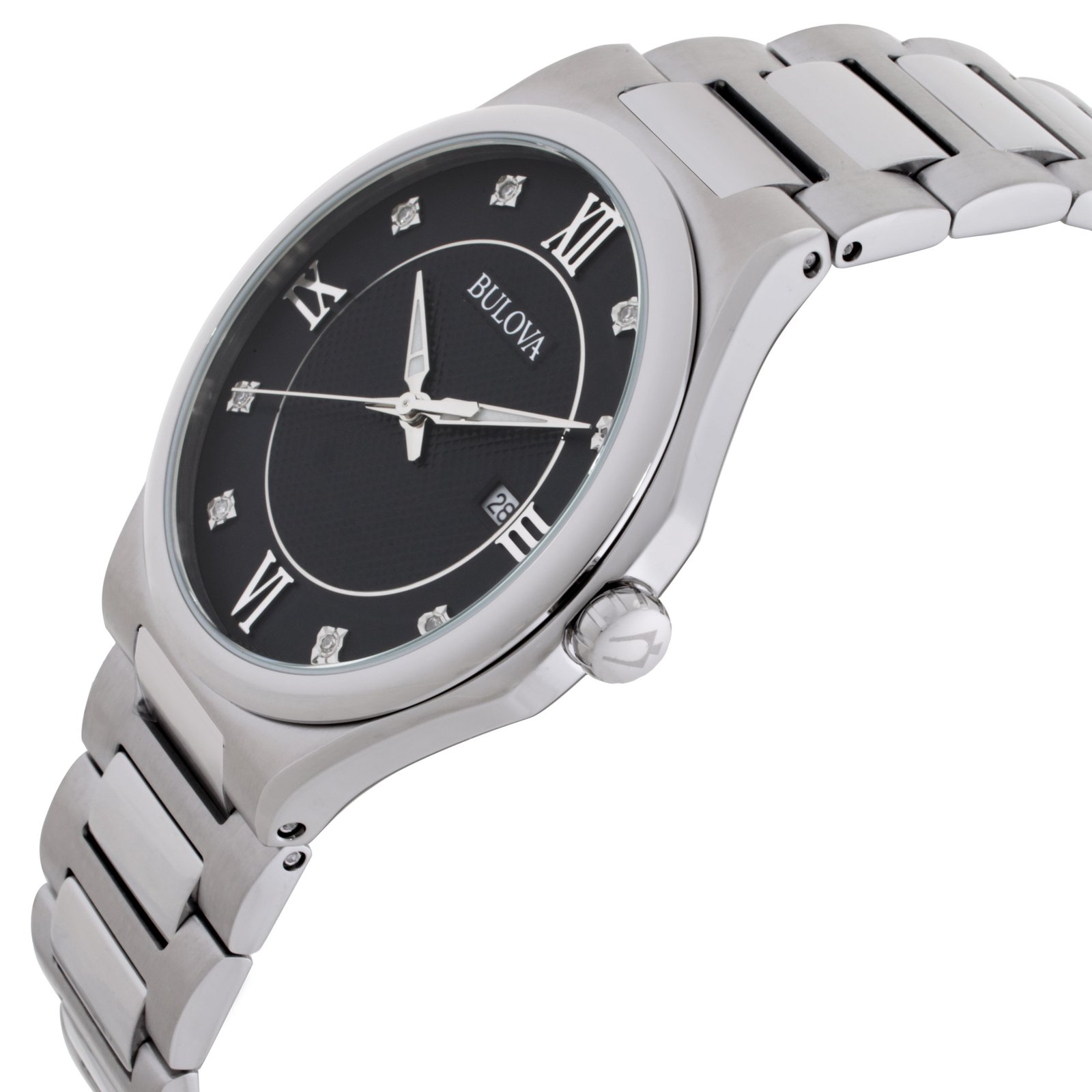 Bulova Classic Quartz Crystal Black Dial Men's Watch 96D156 - Image 3