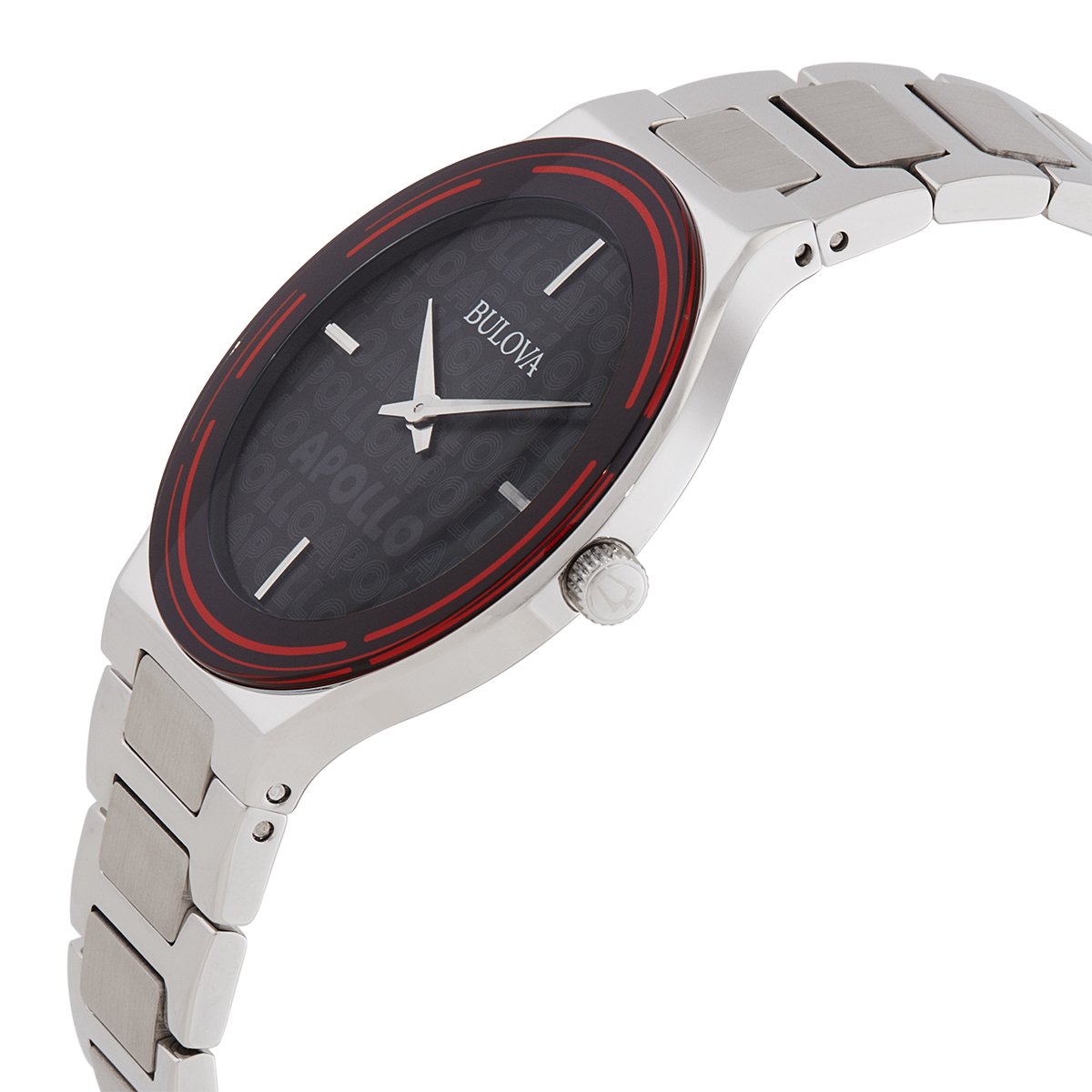Bulova Apollo Quartz Black Dial Ladies Watch 96L309 - Image 2
