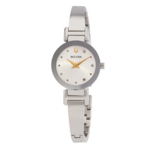 Bulova Modern Quartz Diamond Silver Dial Ladies Watch 96P241