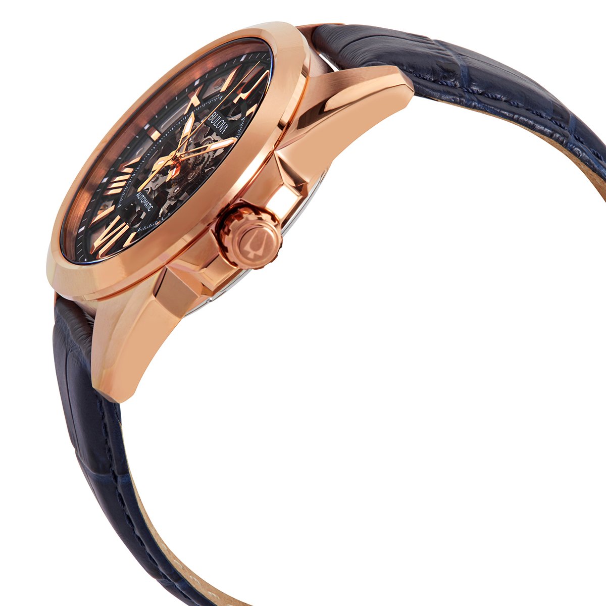 Bulova Sutton Automatic Silver Skeleton Dial Men's Watch 97A161 - Image 2
