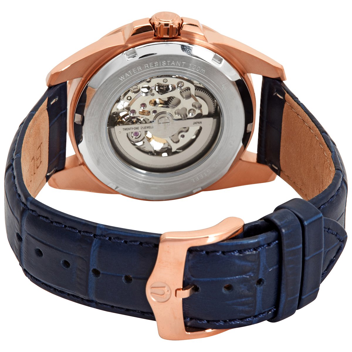 Bulova Sutton Automatic Silver Skeleton Dial Men's Watch 97A161 - Image 3