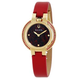 Bulova Rubaiyat Autumn Quartz Red Dial Ladies Watch 97R105