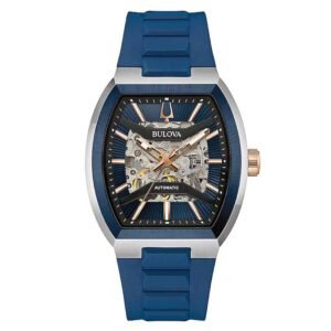 Bulova Maquina Automatic Blue Dial Men's Watch 98A318