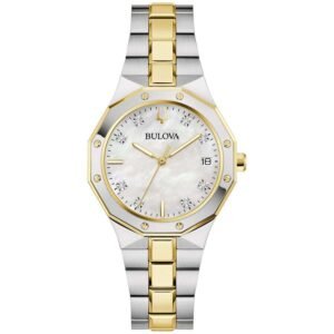 Bulova Prestige Quartz White Dial Ladies Watch 98P234